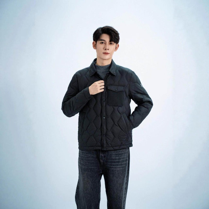 Nord Taschen Men's Quilted Shirt Jacket with Lightweight Thermal Insulation