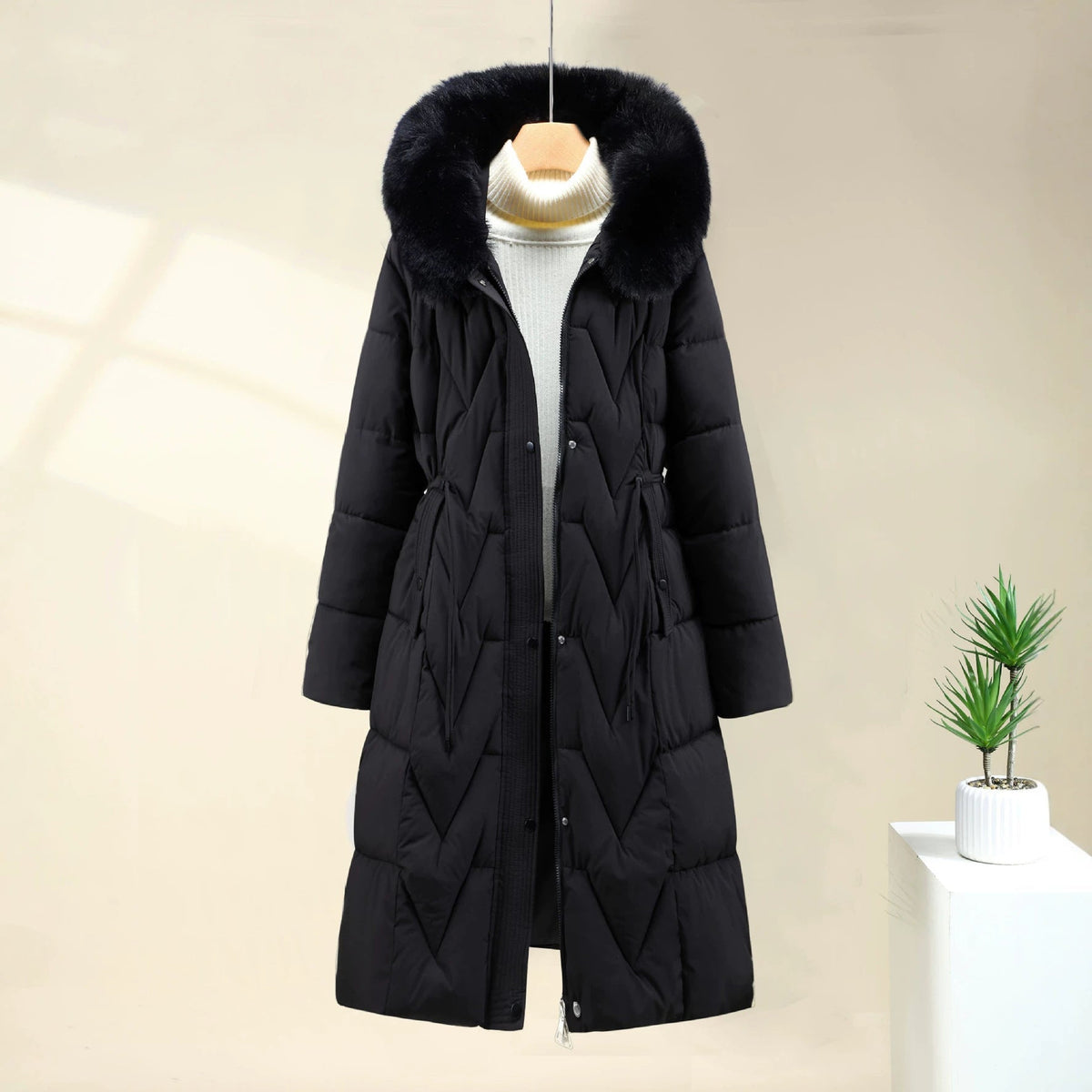 Ladies' Parka with Fur Collar