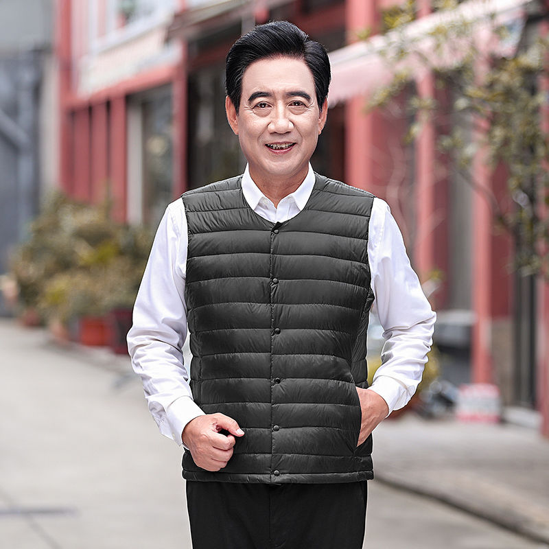 Nord Taschen Men's Lightweight Quilted Thermal Gilet with Crew Neck and Snap Closure