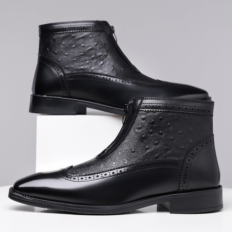 Belmont Ostrich Leather Boots