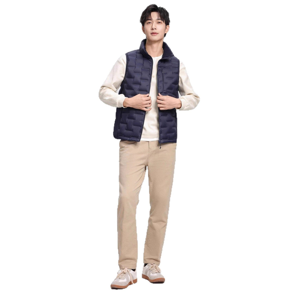 Nord Taschen Men's Lightweight Quilted Thermal Vest with Stand-Up Collar