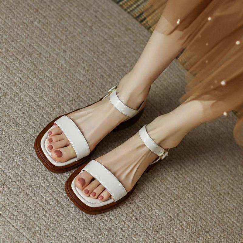 Jolene Sandals with Low Heel