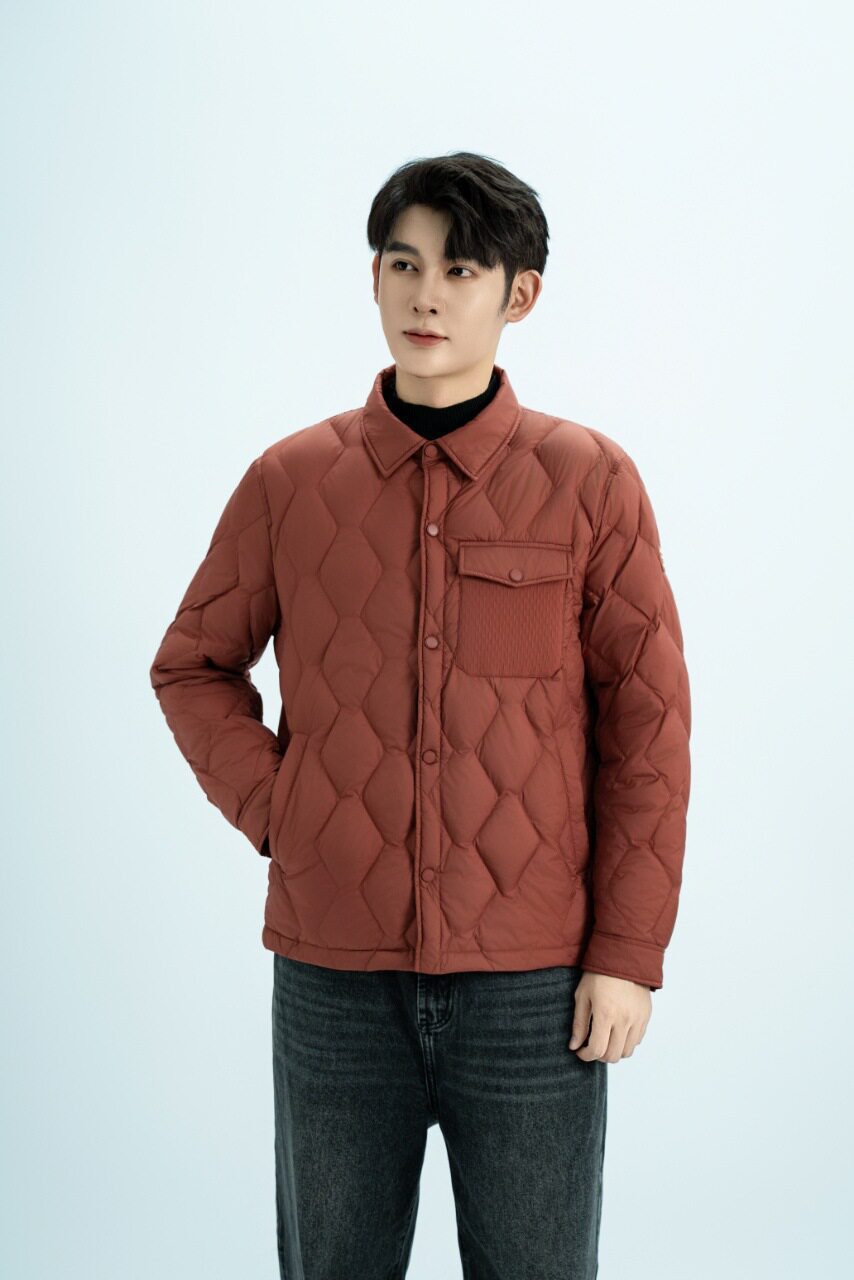 Nord Taschen Men's Quilted Shirt Jacket with Lightweight Thermal Insulation