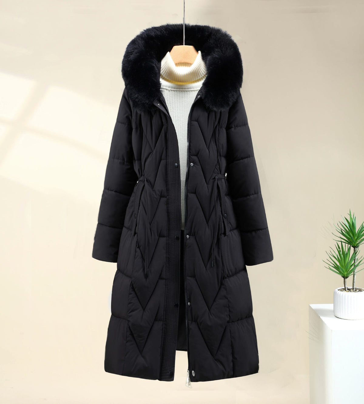 Ladies' Parka with Fur Collar