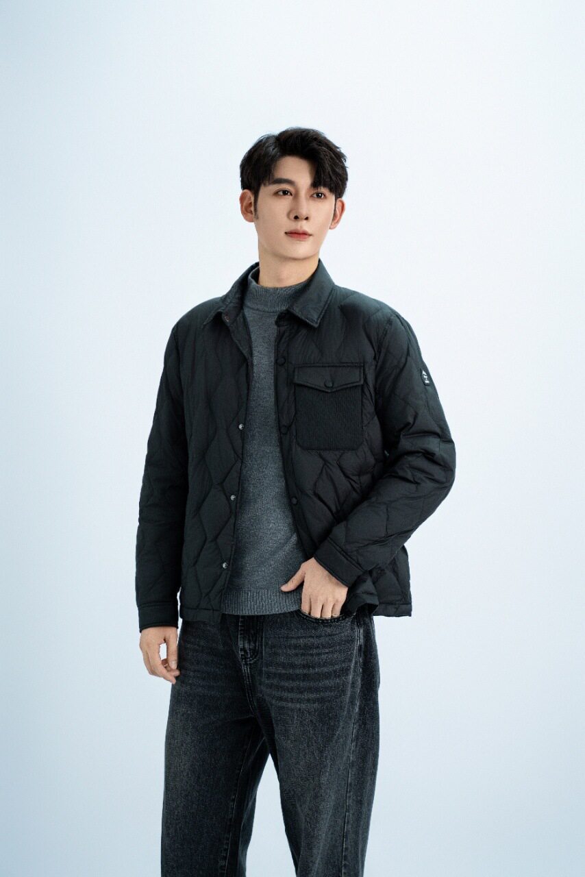 Nord Taschen Men's Quilted Shirt Jacket with Lightweight Thermal Insulation