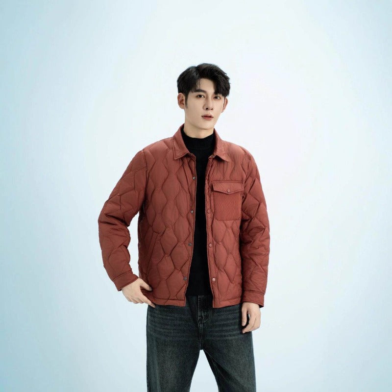 Nord Taschen Men's Quilted Shirt Jacket with Lightweight Thermal Insulation