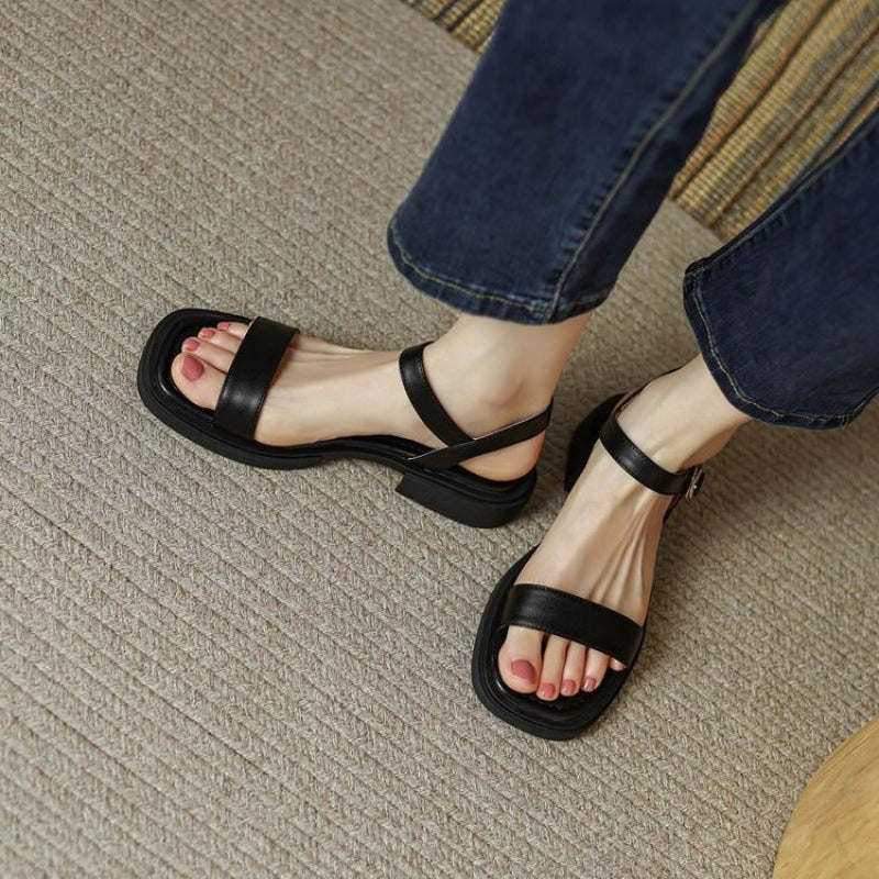 Jolene Sandals with Low Heel