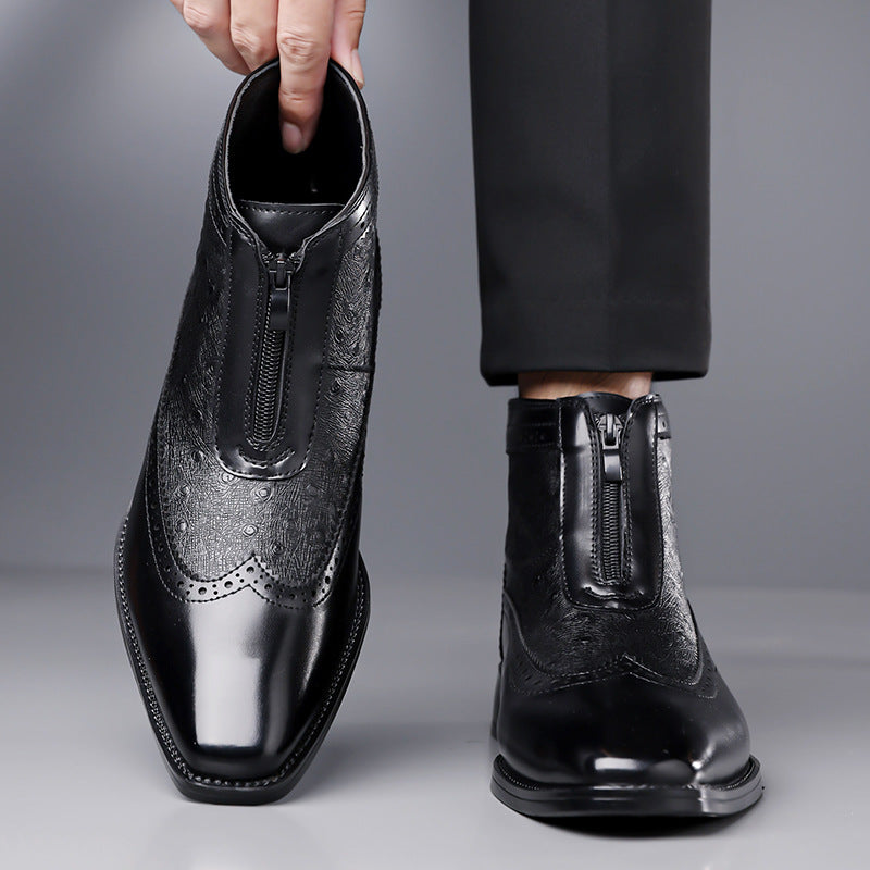 Belmont Ostrich Leather Boots