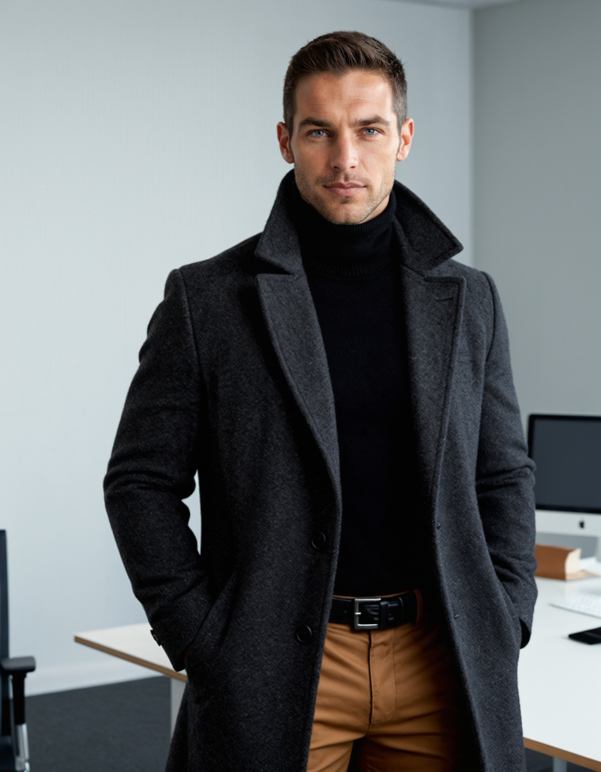 Timeless Cotton Winter Overcoat for Men