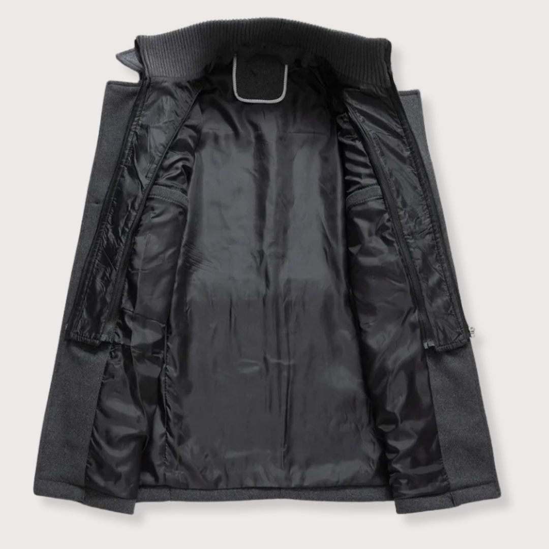 Stylish Men's Wool Coat for Fall and Winter