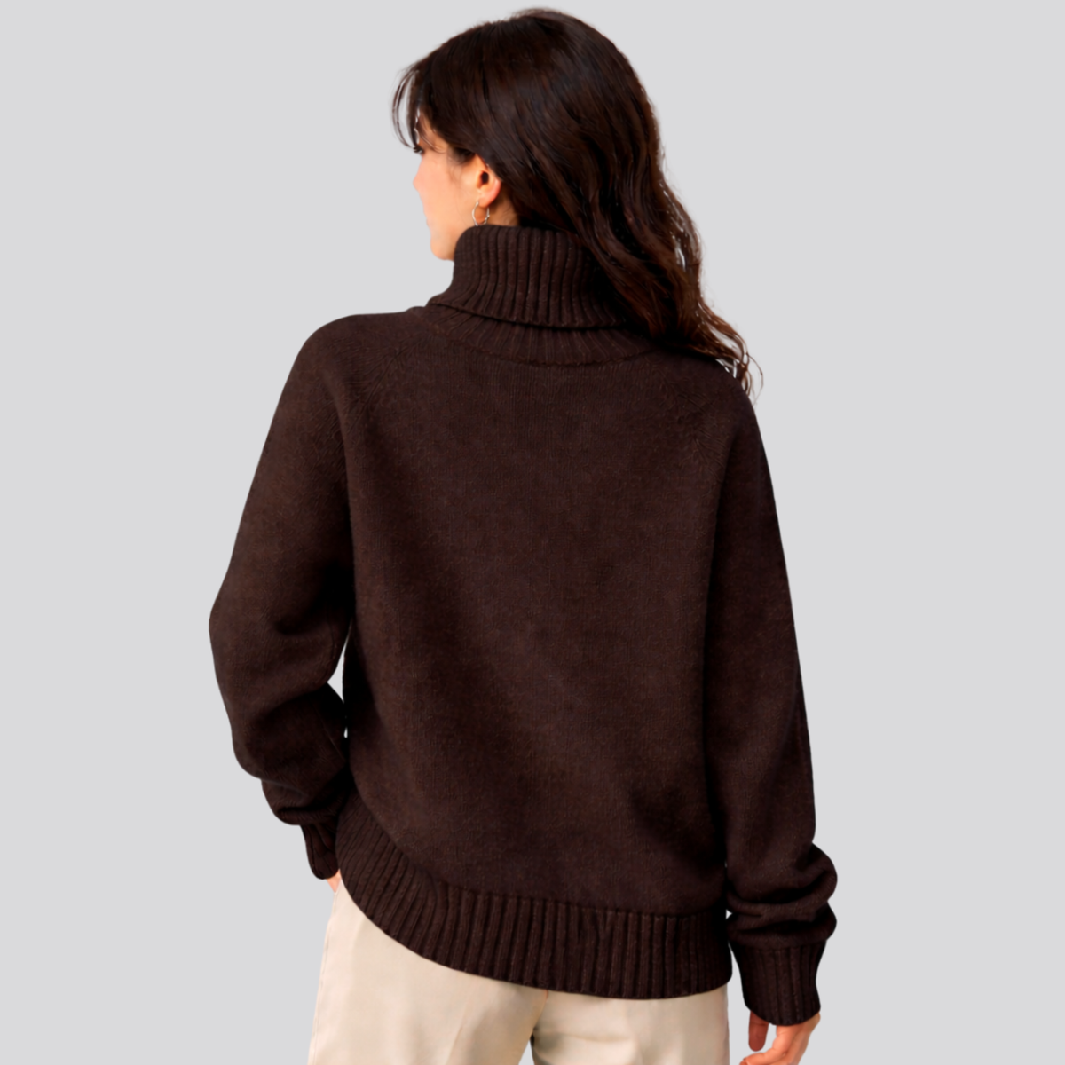 Cozy Women's Merino Wool Turtleneck Sweater