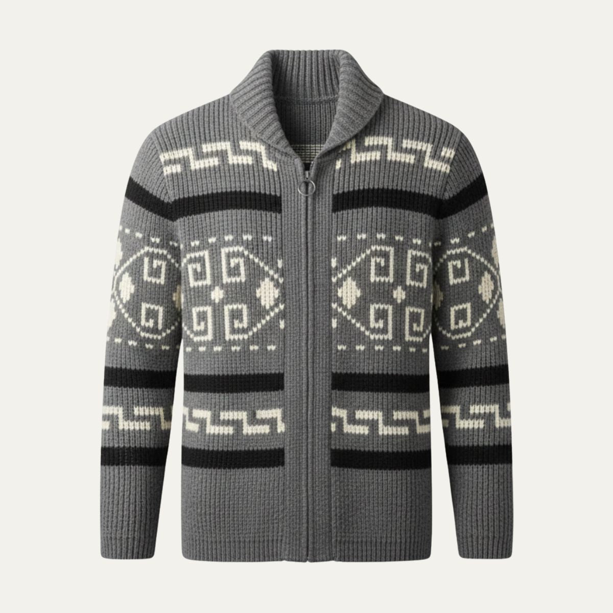 Timeless Men's Shawl Collar Knit Cardigan for Warmth