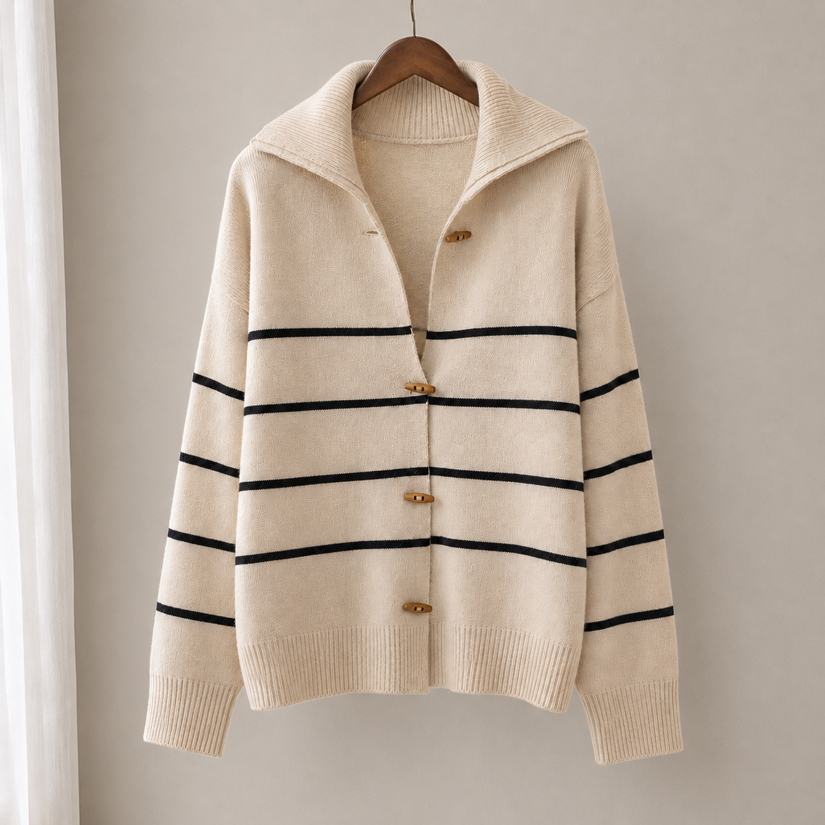 Chic Oversized Women's Button-Up Cardigan