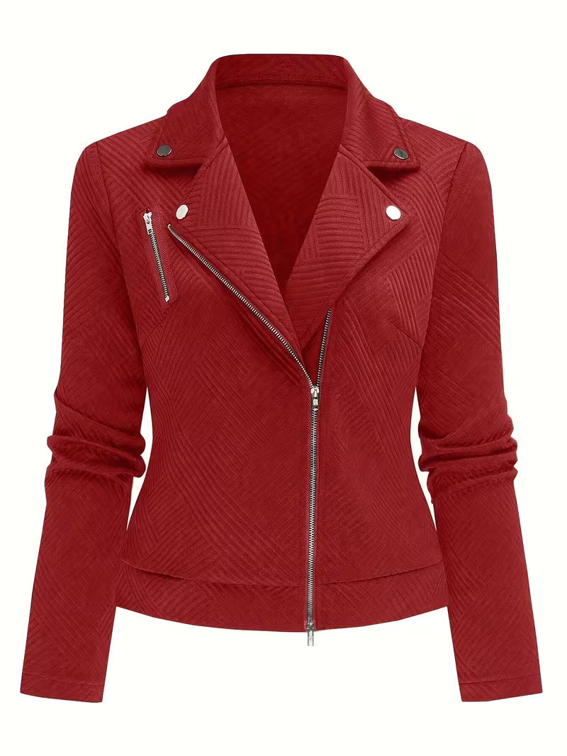 Women's Geometric Biker Jacket