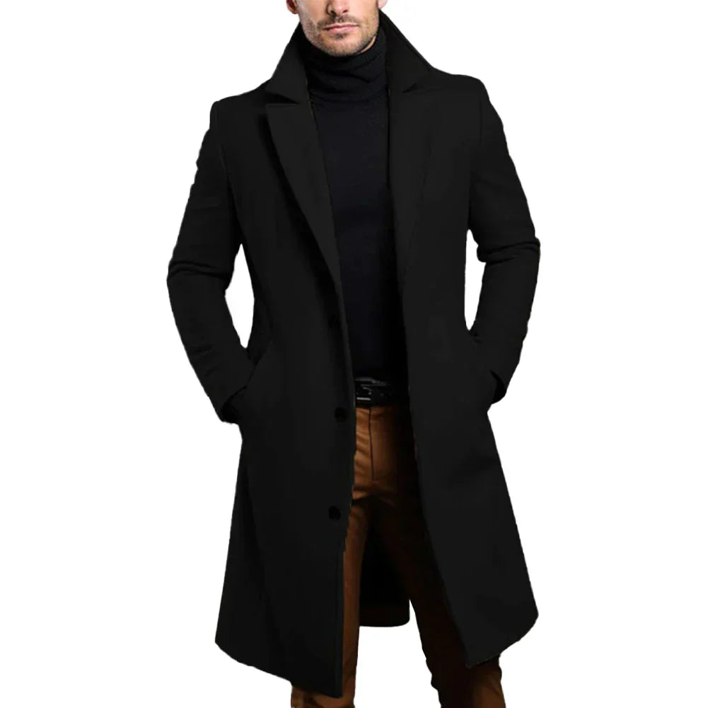 Henry | Slim-Fit Long Coat for Men - Formal Style