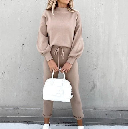 Cozy Loungewear Ensemble Featuring Sweater and Pants