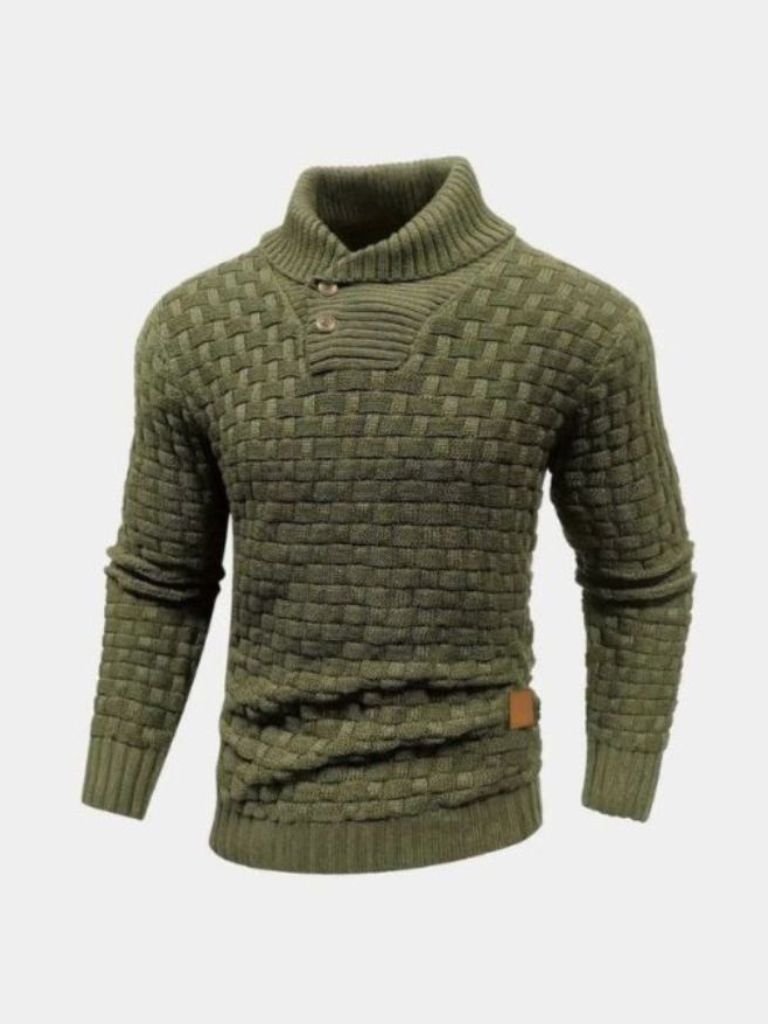 Chic Slim-Fit Knit Sweater for Men - Soft and Sophisticated