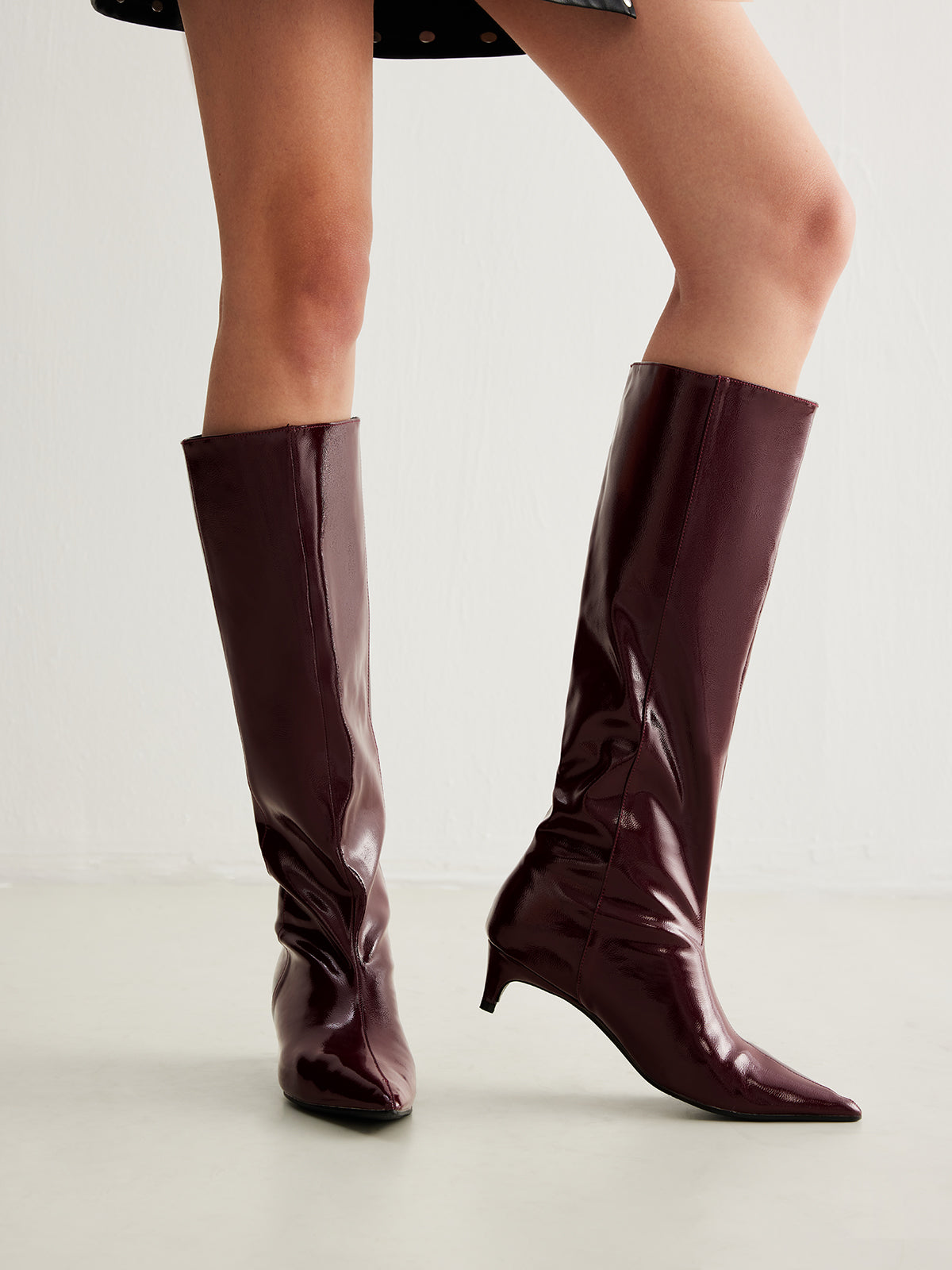 Knee-high stiletto boots for women