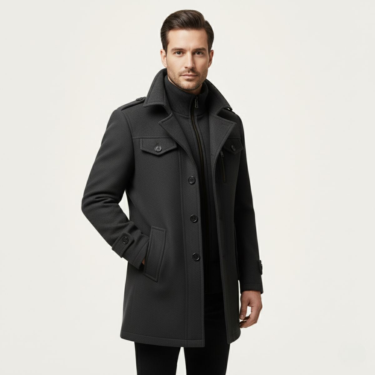 Stylish Men's Winter Coat for Warmth and Elegance