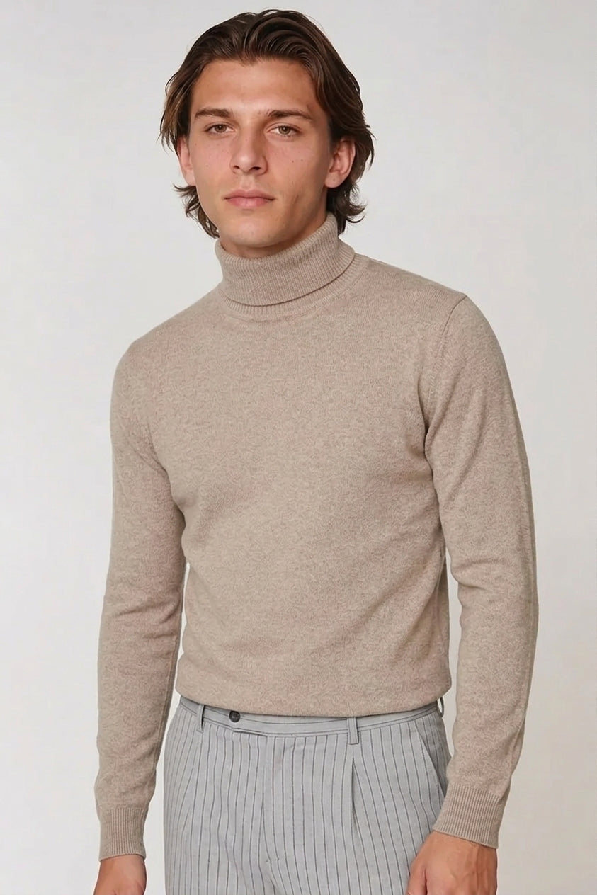 Men's Knitted Roll Neck Jumper