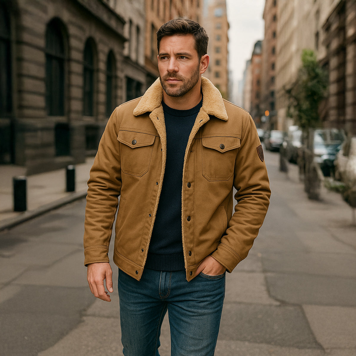 Cozy Fleece-Lined Men's Winter Jacket
