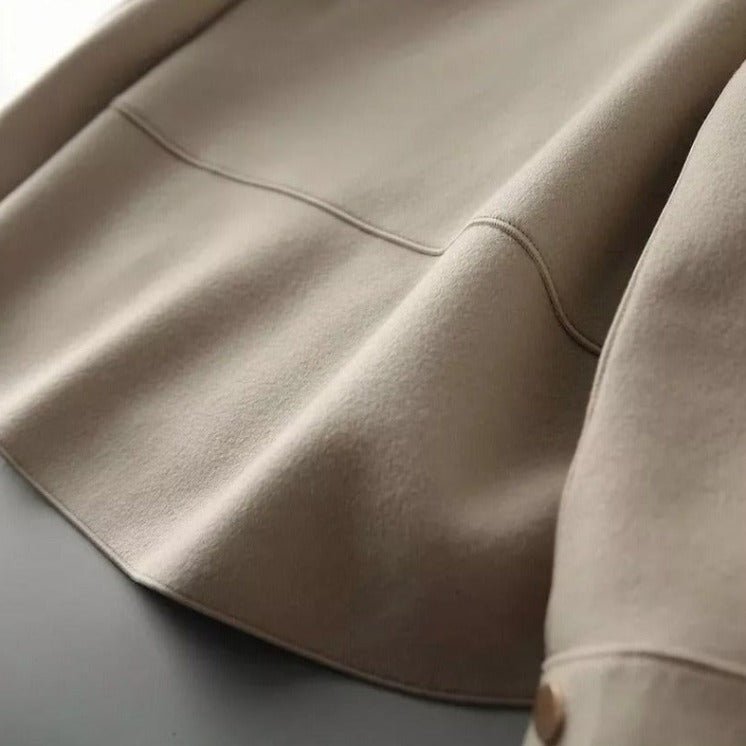 Cozy Wool Blend Jacket Featuring a Peter Pan Collar