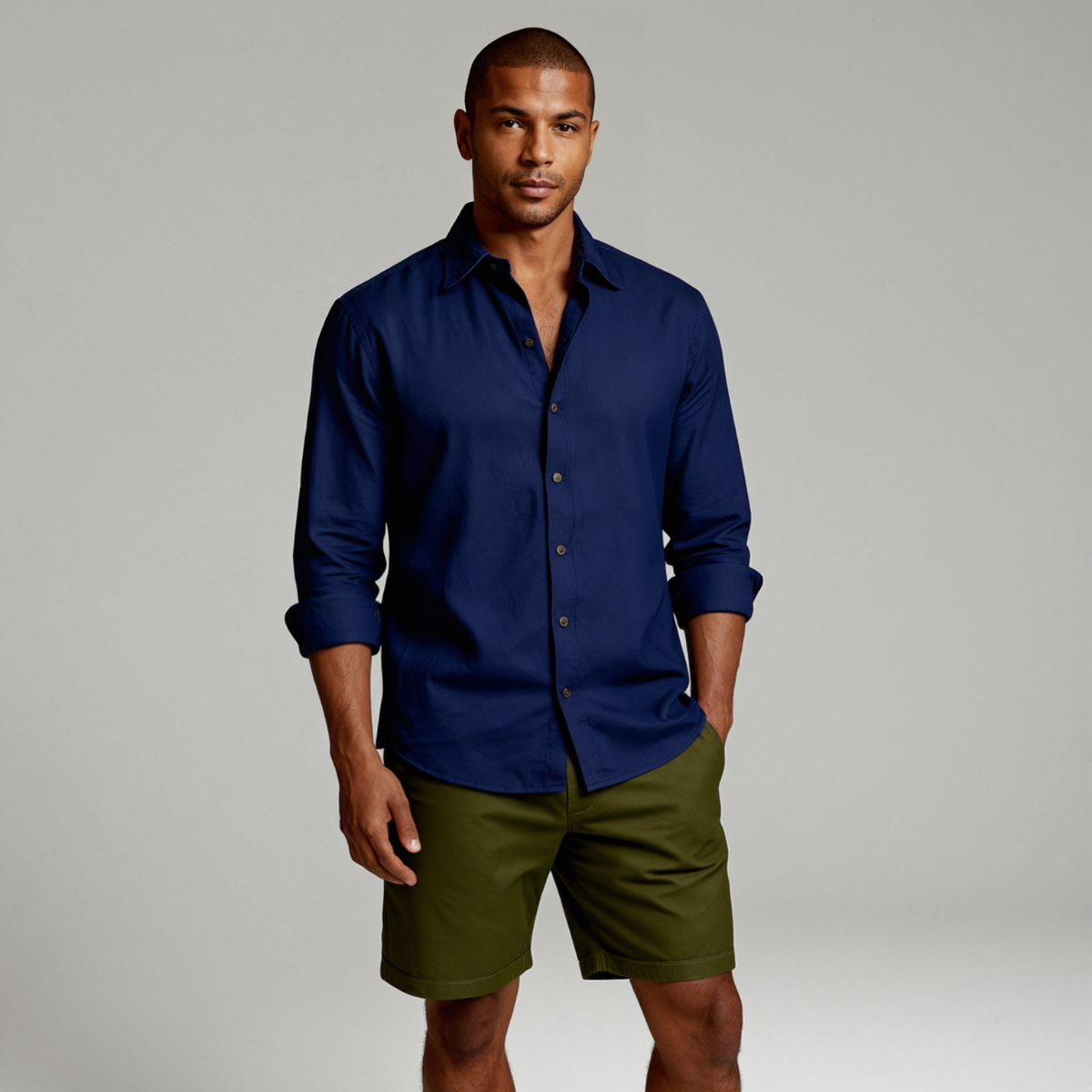 The St. Tropez Vintage Long Sleeve Linen Shirt for Men