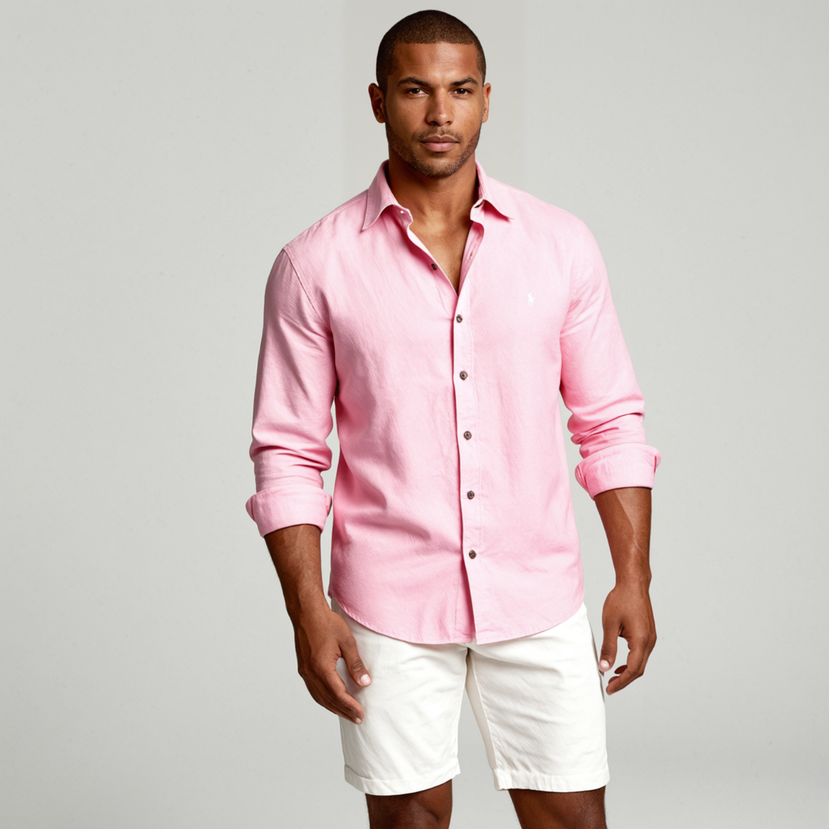 The St. Tropez Vintage Long Sleeve Linen Shirt for Men