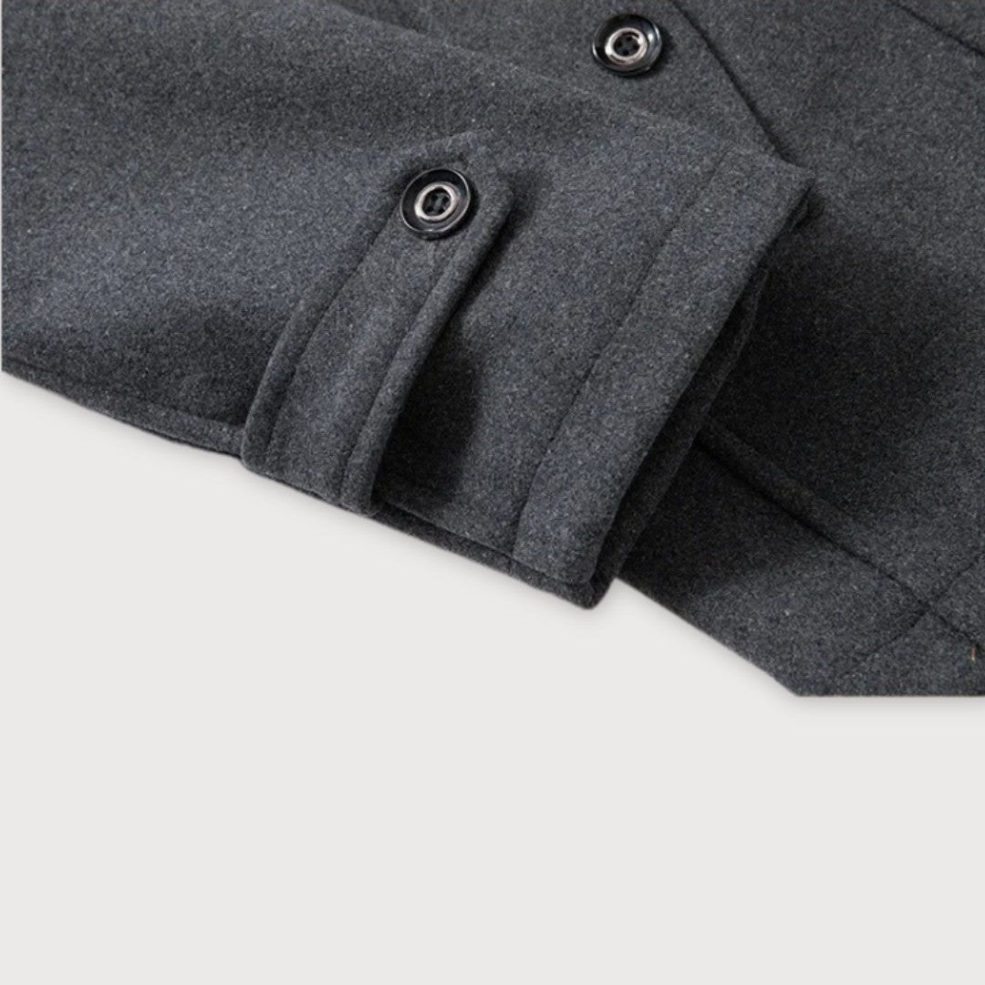 Stylish Men's Wool Coat for Fall and Winter