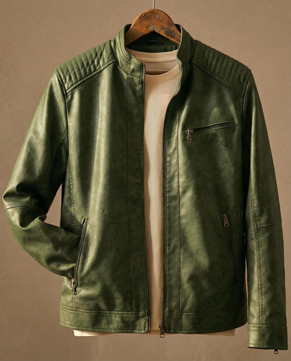 Timeless Men's Leather Jacket with Classic Style