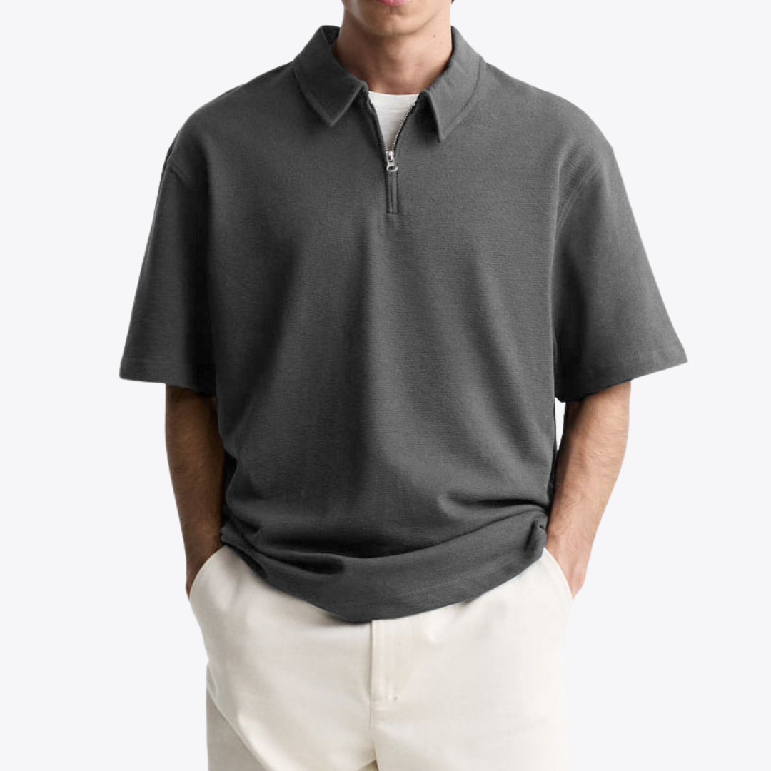 Quarter Zip-Up Polo