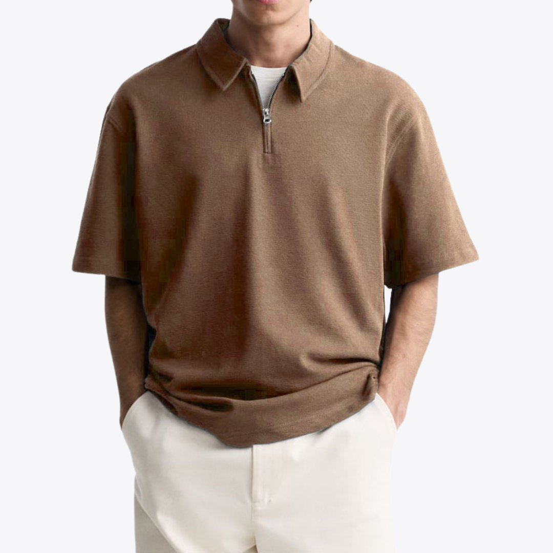 Quarter Zip-Up Polo