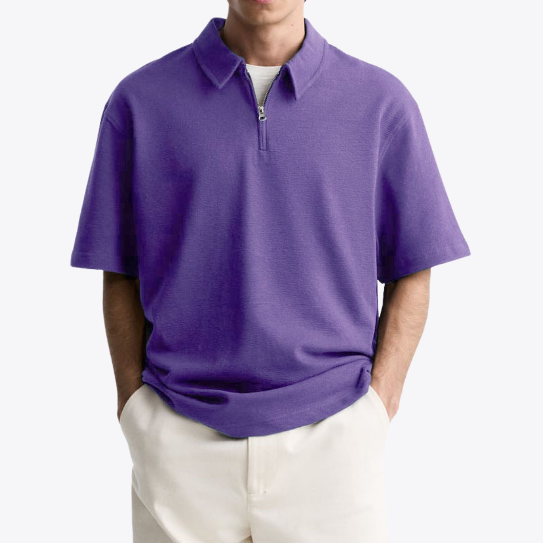 Quarter Zip-Up Polo