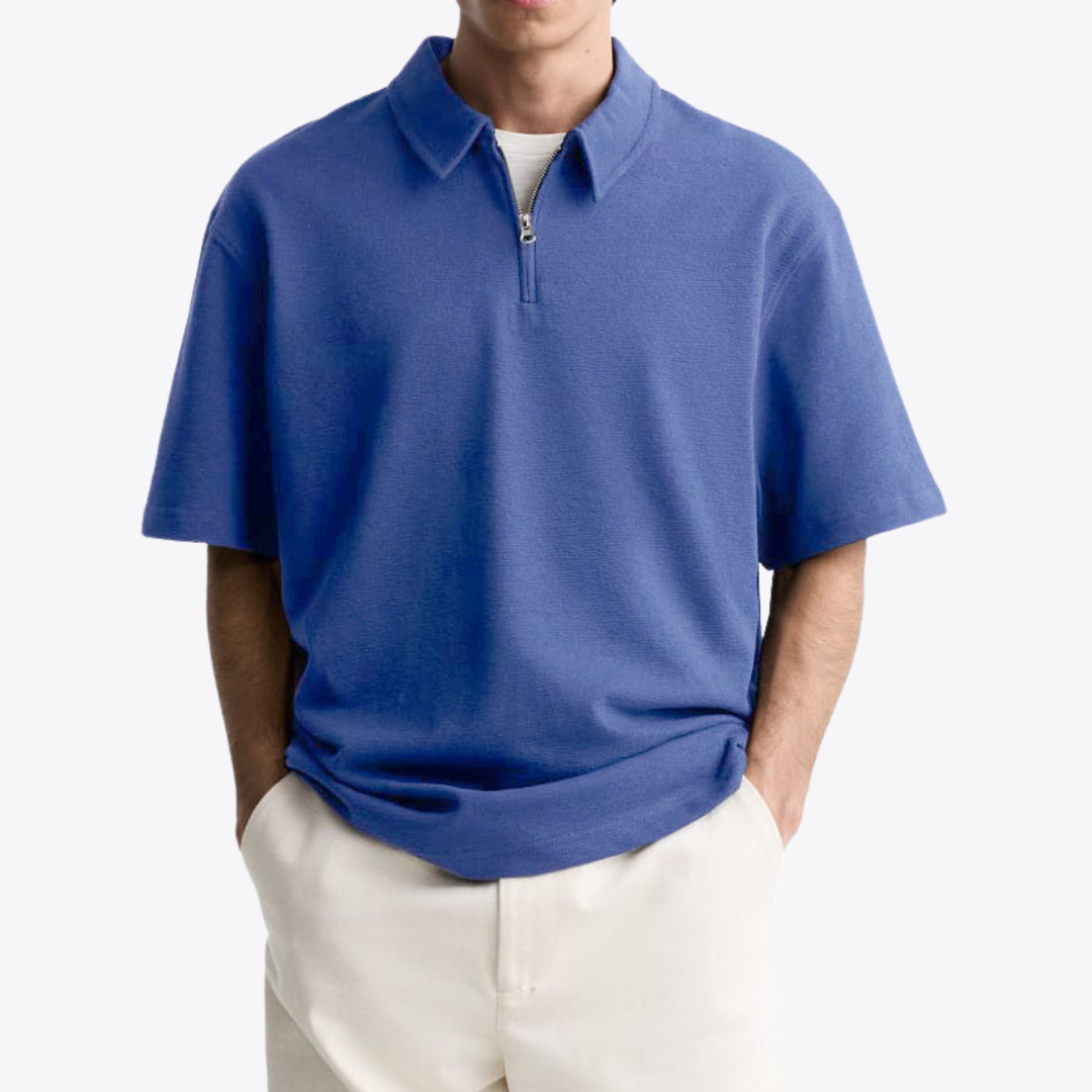 Quarter Zip-Up Polo