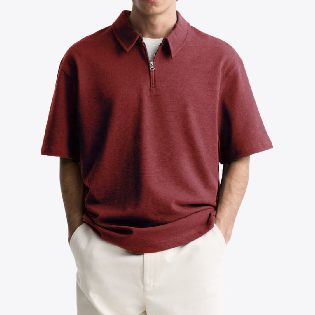 Quarter Zip-Up Polo