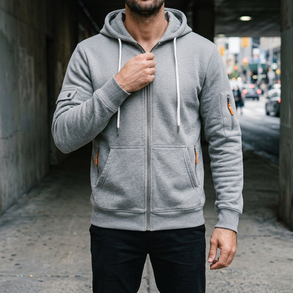 Multi-Functional Casual Men's Utility Hoodie