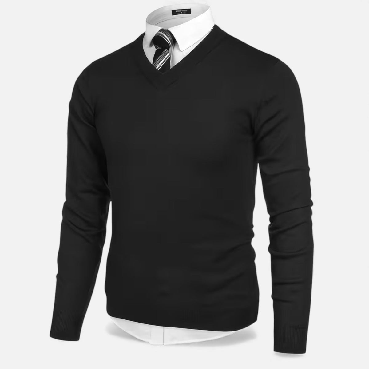 Stylish Men's V-Neck Knit Pullover