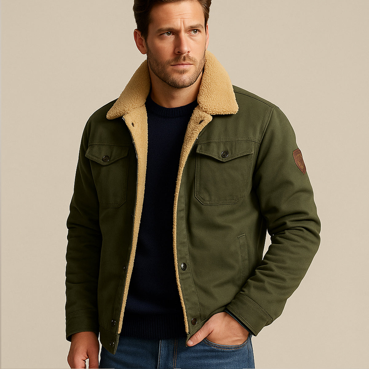 Cozy Fleece-Lined Men's Winter Jacket