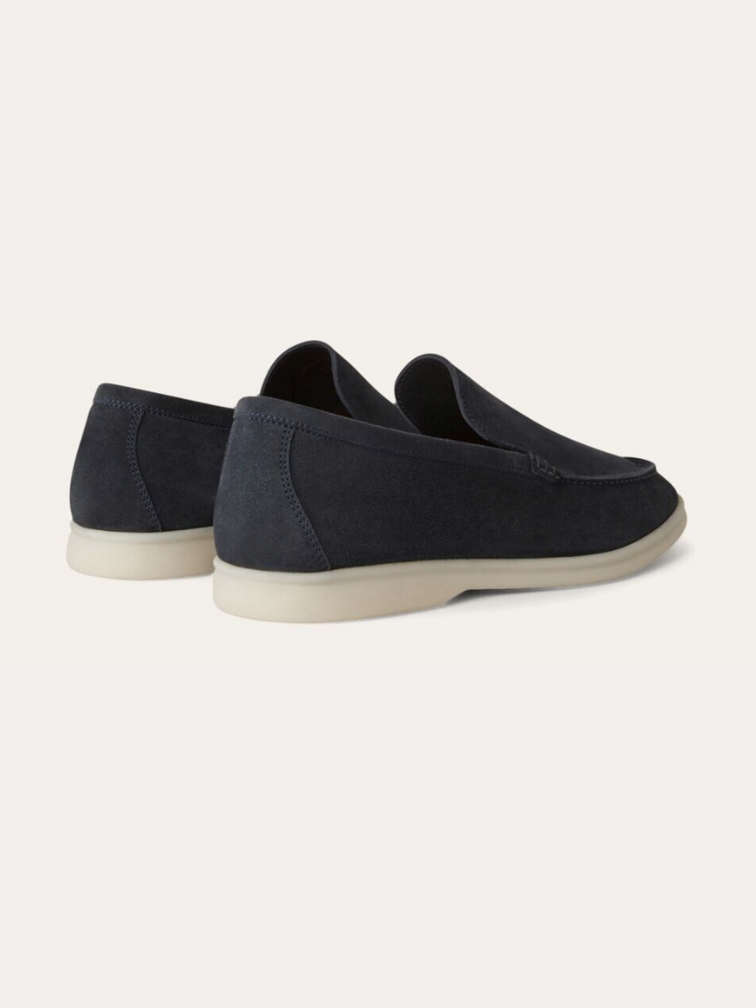 Refined suede loafers for men - Navy Blue