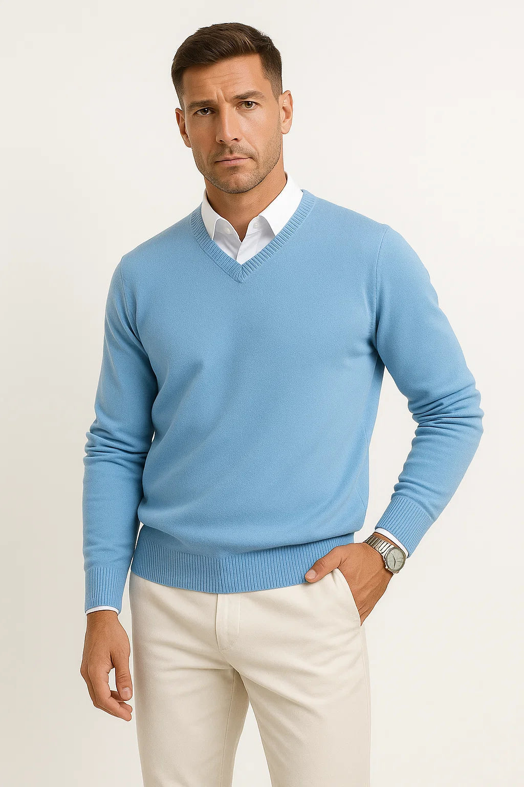 Men's V-Neck Sweater | Slim Fit, Stylish and Versatile