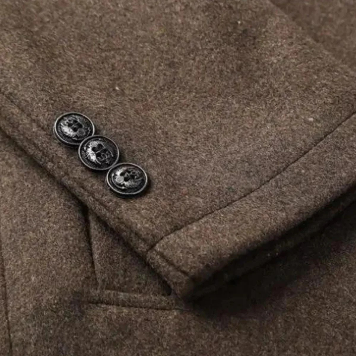 Timeless Wool Blend Men's Trench Coat