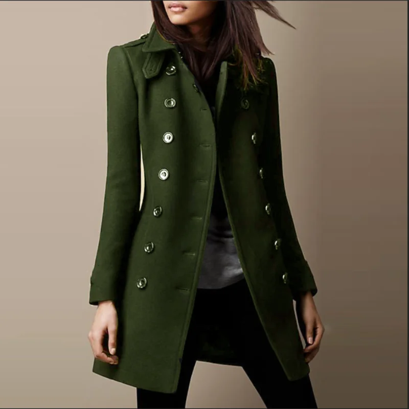 Women's Slim Fit Wool Winter Coat