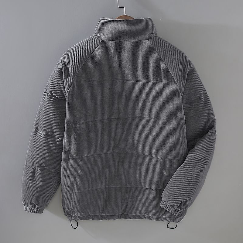 Men's Zip-Up Cord Puffer Down Jacket - Winter Essential