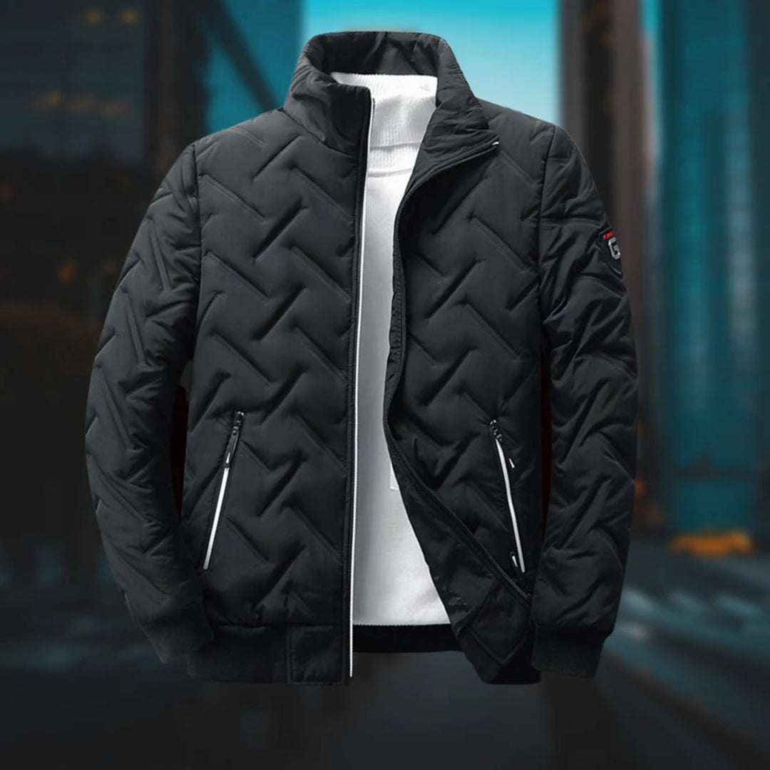 Men's Down Winter Jacket – Zip-Up Coat for Cold Weather