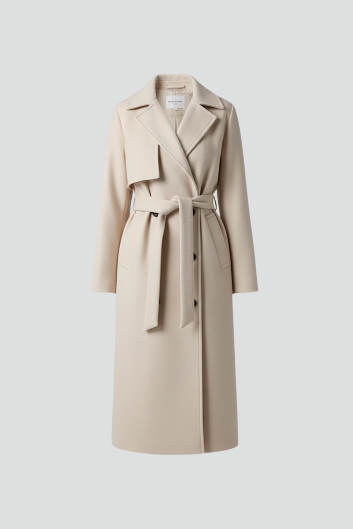 Waist-Tied Long Coat