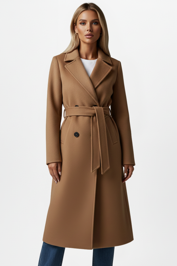 Waist-Tied Long Coat