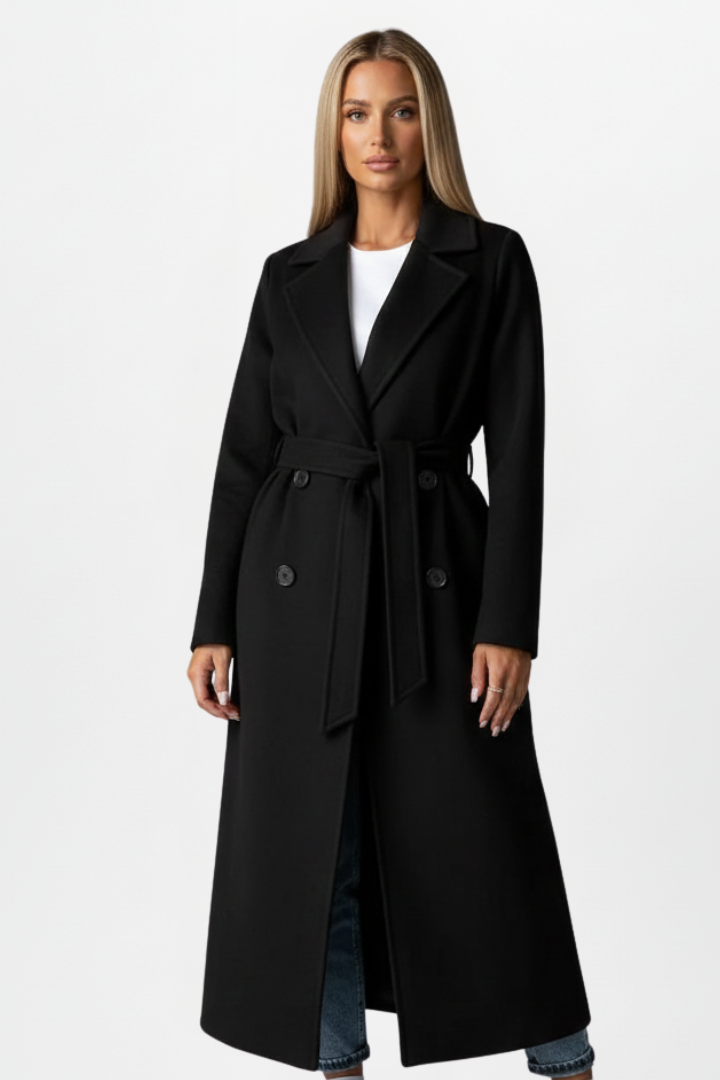 Waist-Tied Long Coat