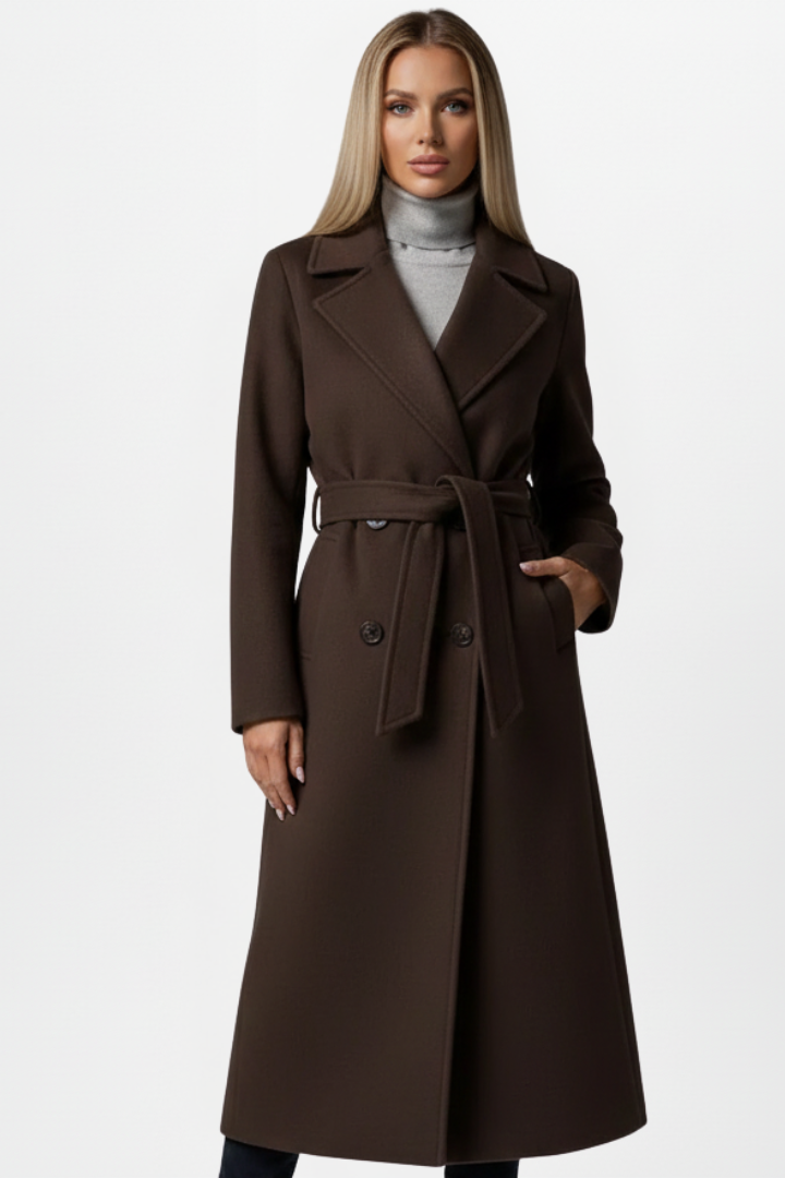 Waist-Tied Long Coat