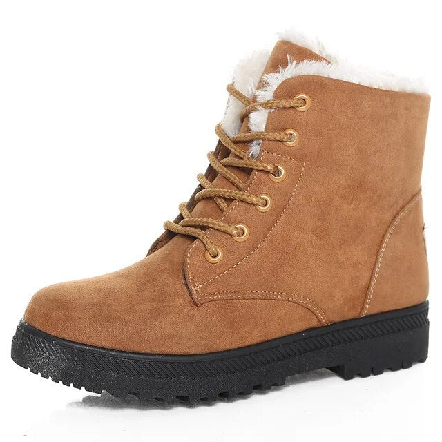 Women's Slip-On Ankle Boots with Secure Fit, Rubber Sole, and Cozy Lining