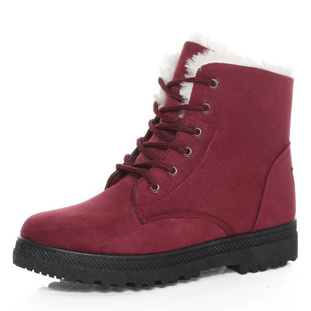 Women's Slip-On Ankle Boots with Secure Fit, Rubber Sole, and Cozy Lining